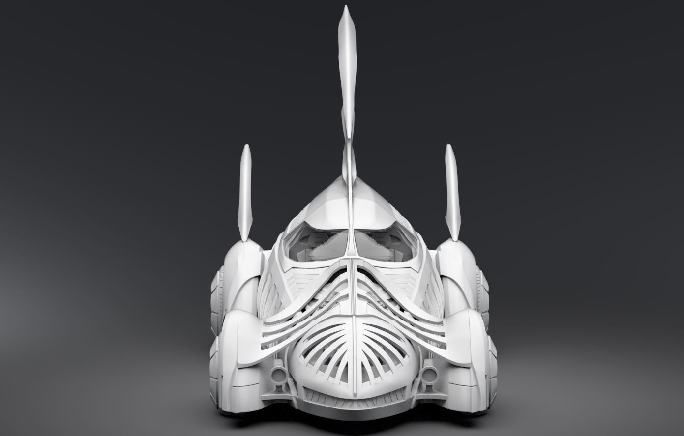 Batmobile 1995 forever scale model 3D print model_5