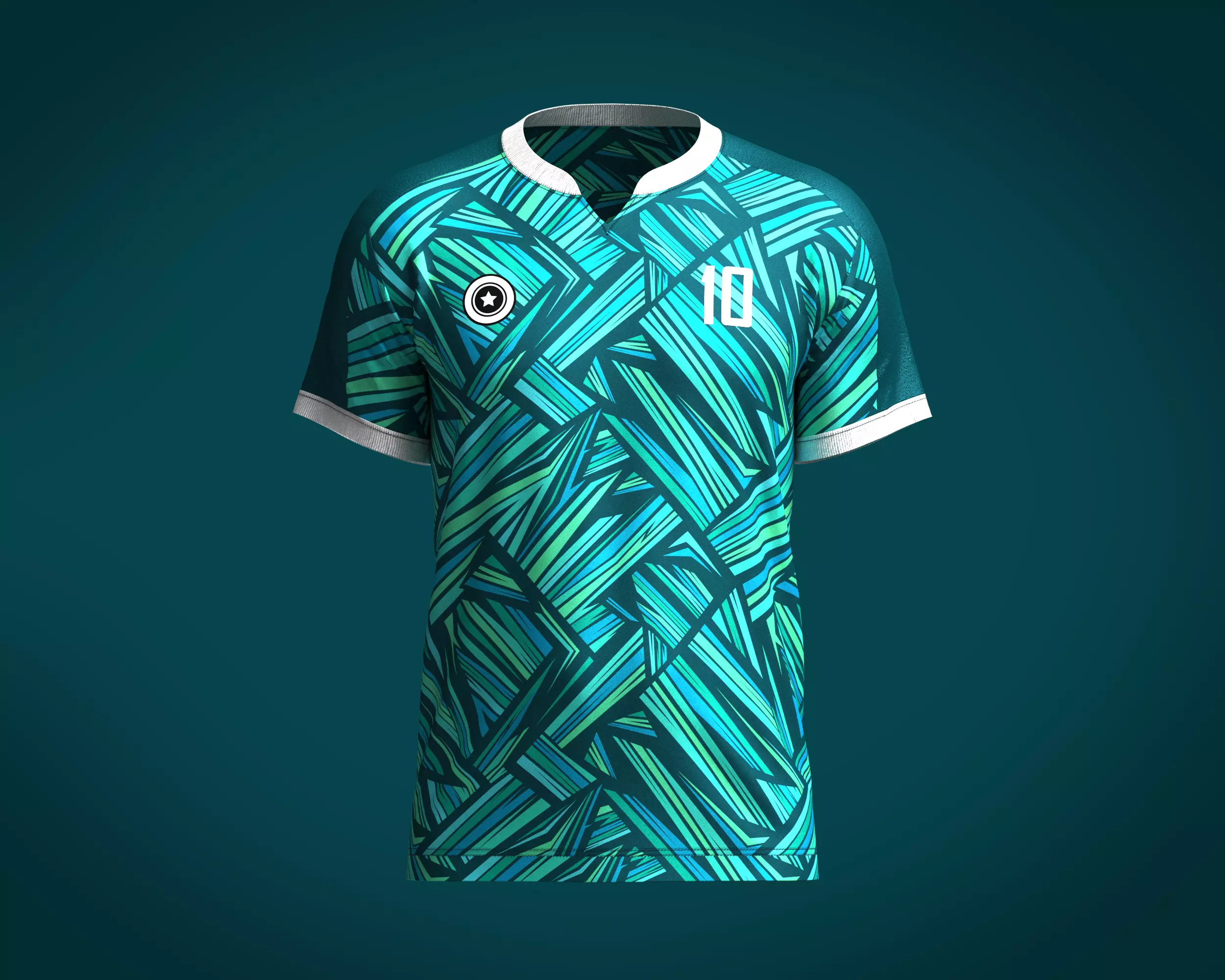 Mens Soccer Printed Jersey Player-10 3D model