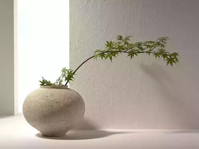 Vase with Plant 5 3D model