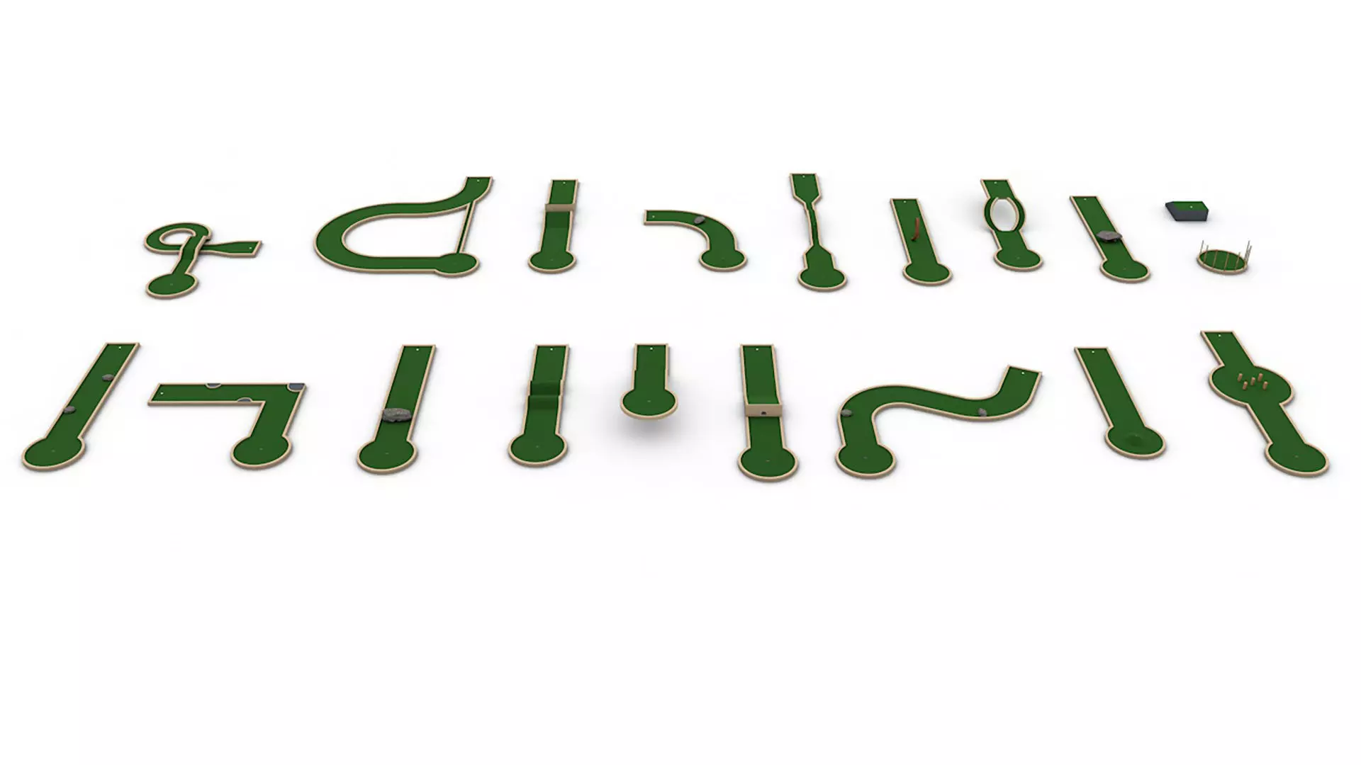 Mini-golf pack 3D model_0