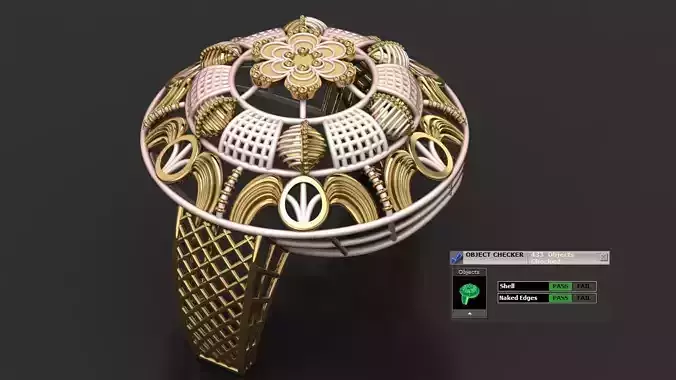 Katak Gold Ring - 3D Print File