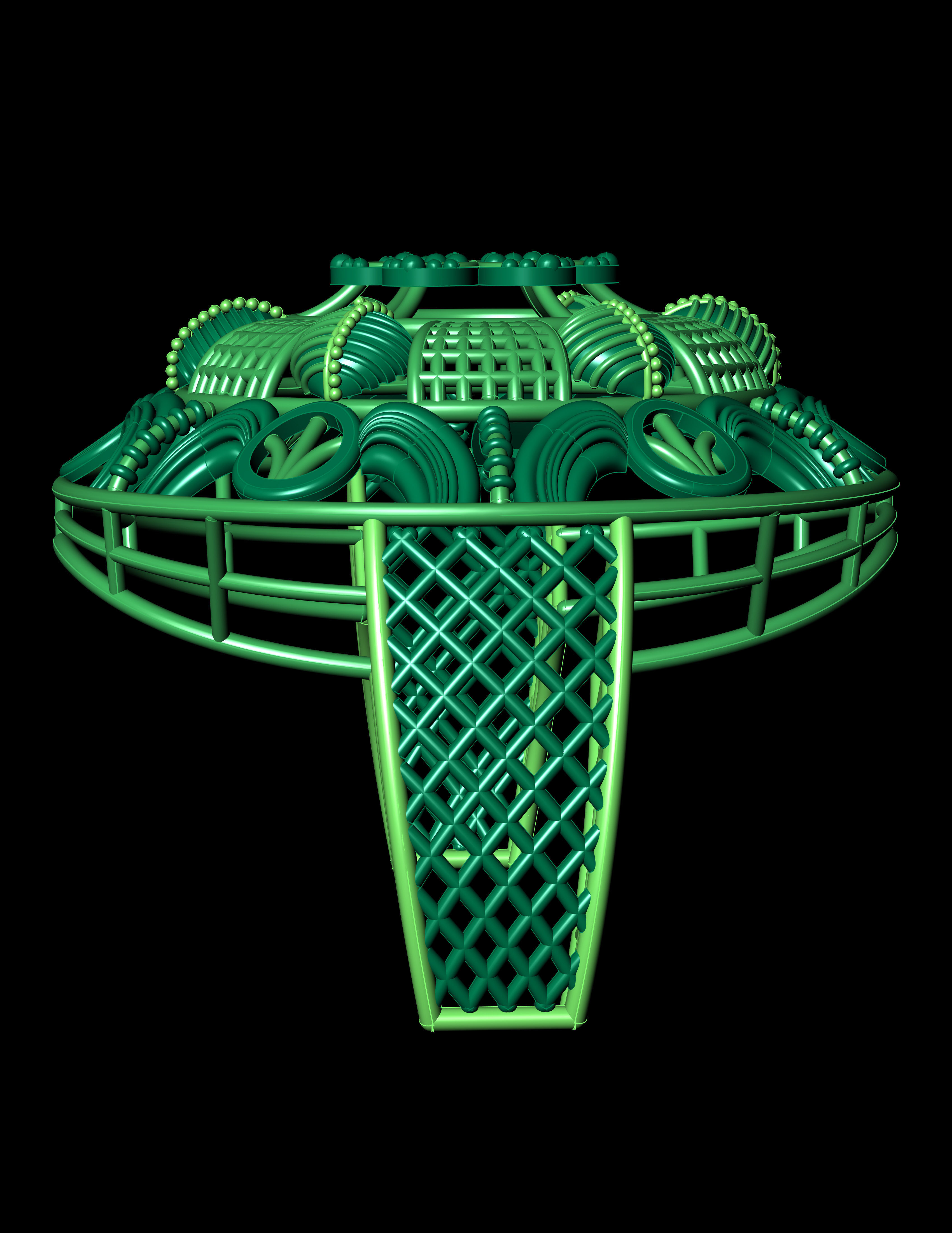 Katak Gold Ring - 3D Print File 3D print model_2