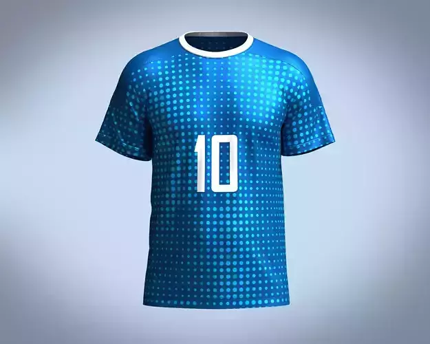 Soccer Blue Jersey Player-10