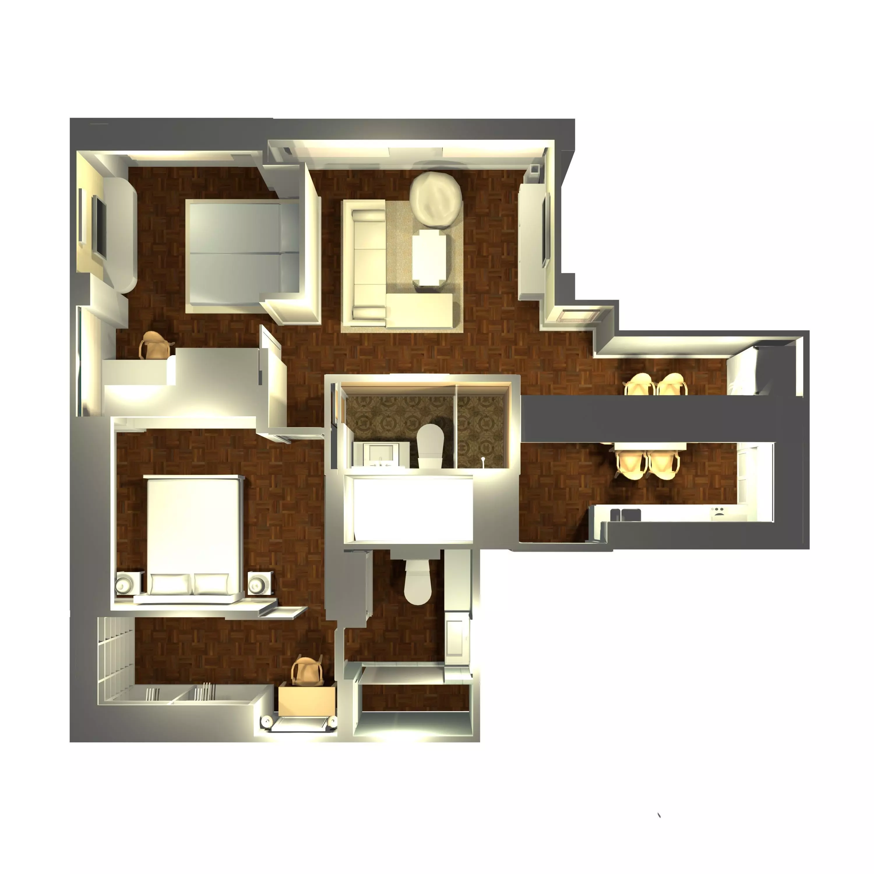House plan 3D model_0