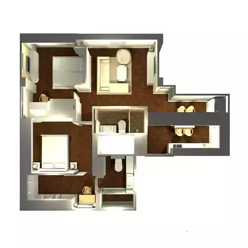 House plan 3D model