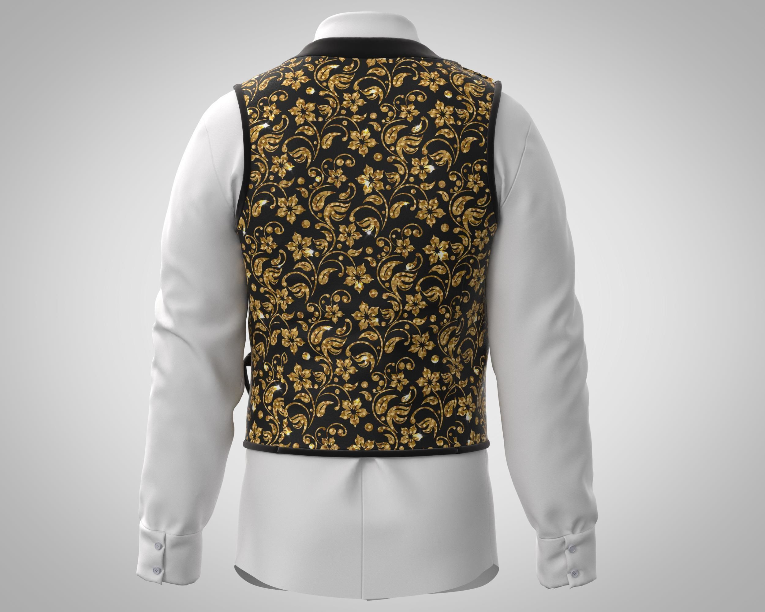 5 Men Vest  3D model_12