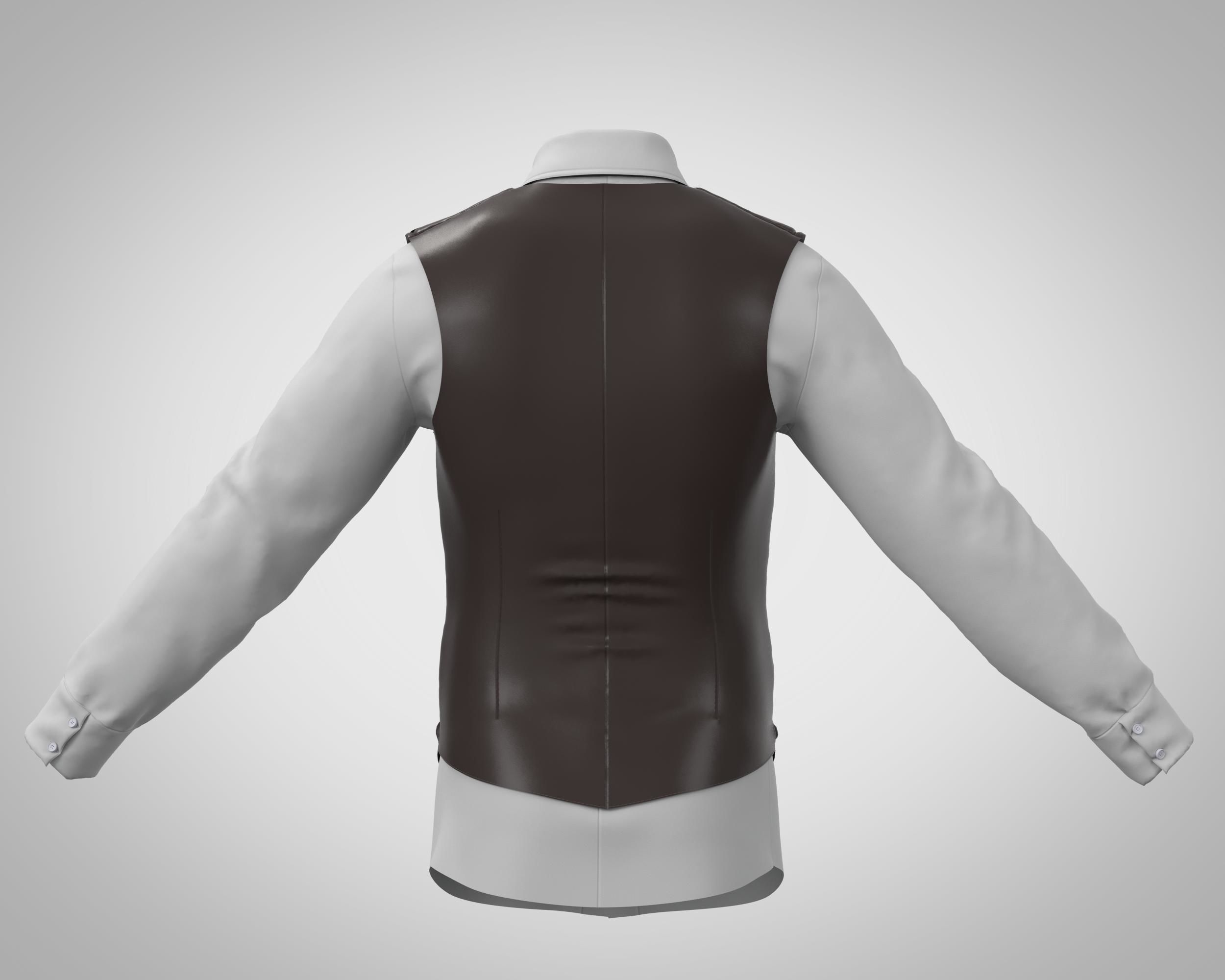 5 Men Vest  3D model_5