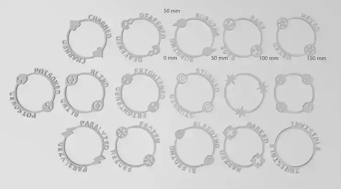 Simple TTRPG Condition Rings 
