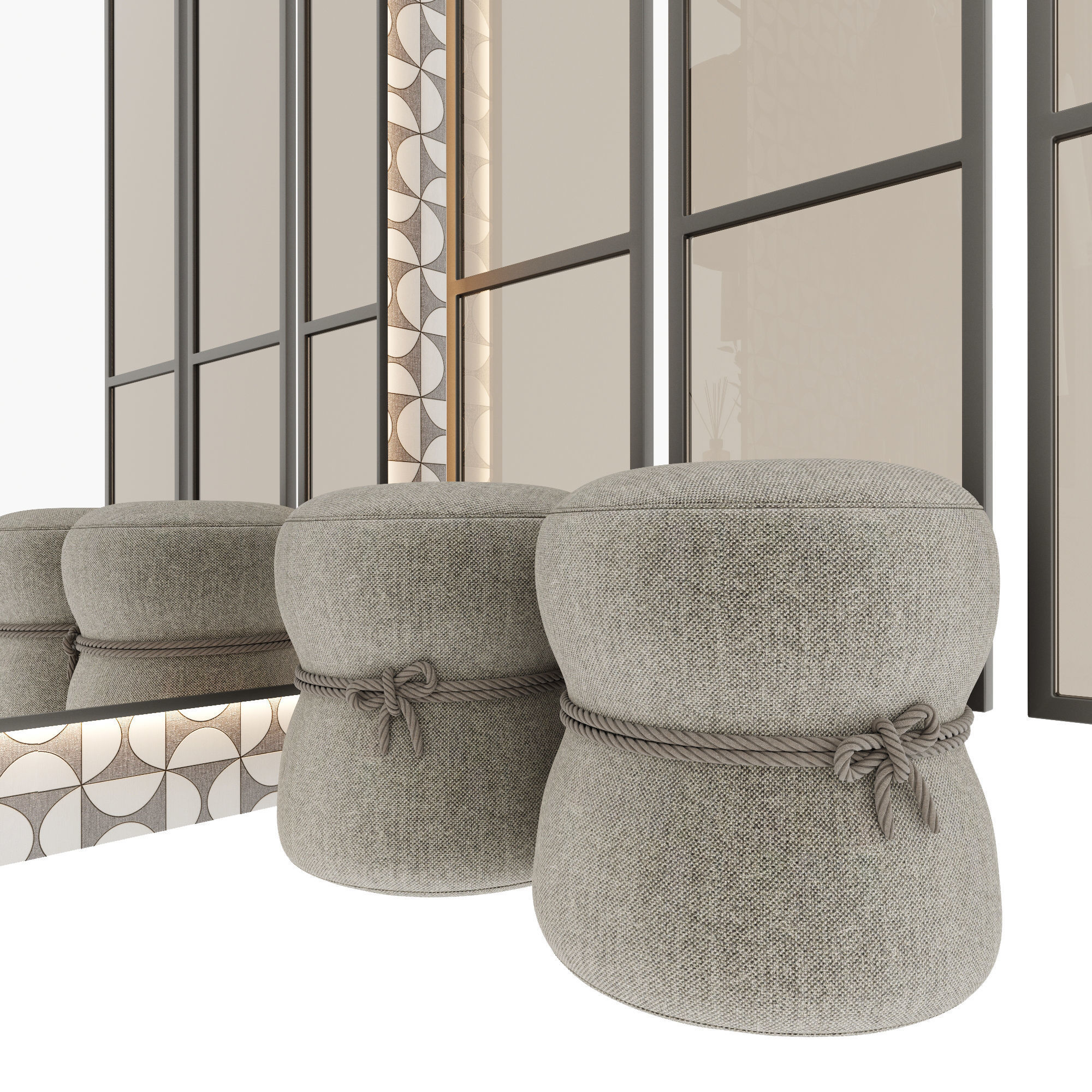 Hallway closet with clothes and shoes 3D model_6