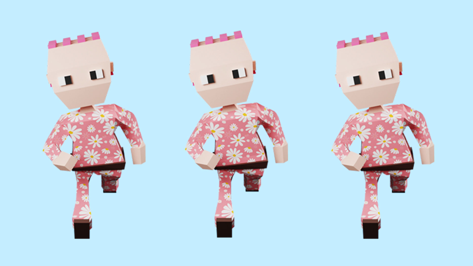 Low poly characters 02 pack 3d model Low-poly 3D model_11