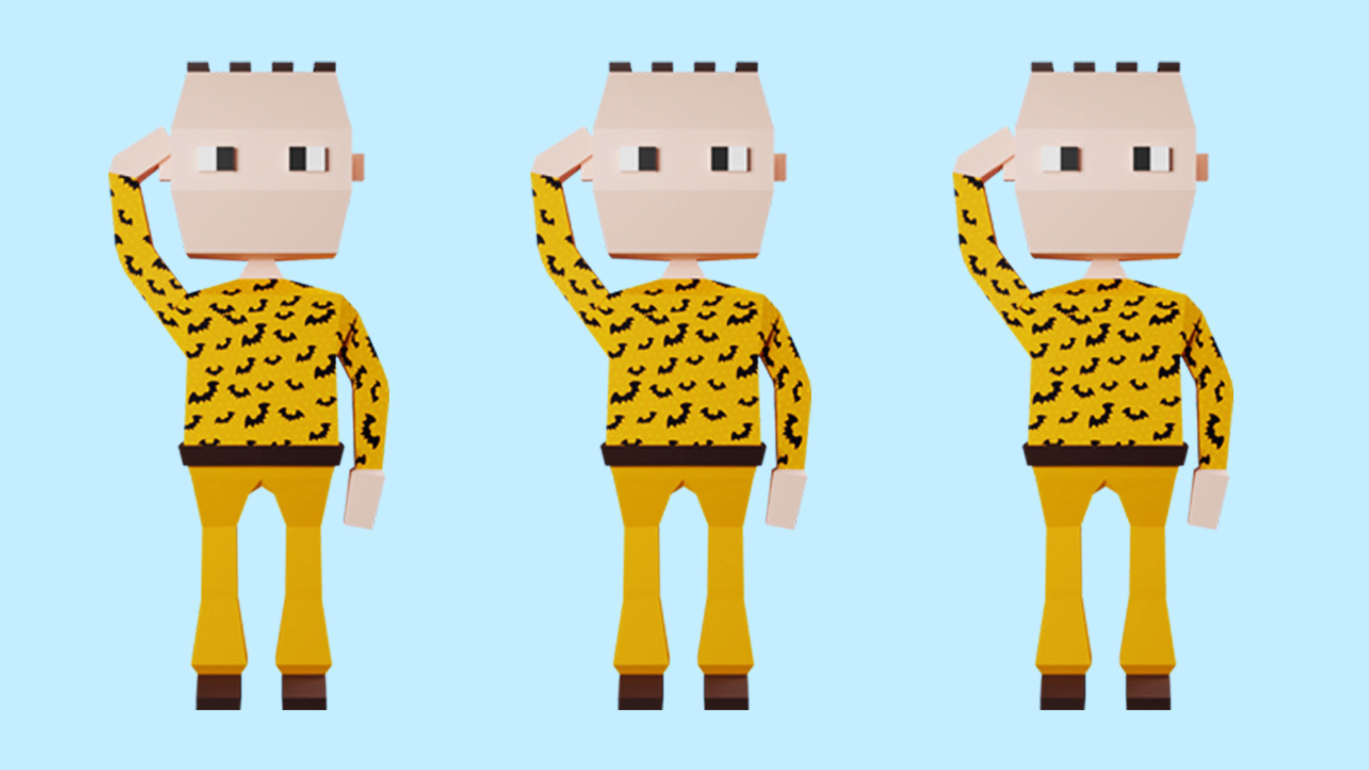 Low poly characters 02 pack 3d model Low-poly 3D model_18