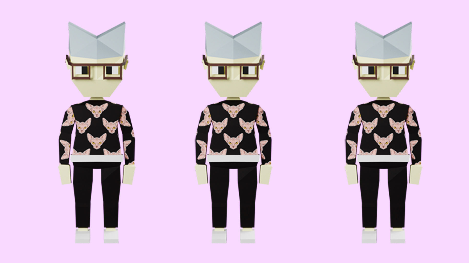 Low poly characters 02 pack 3d model Low-poly 3D model_15