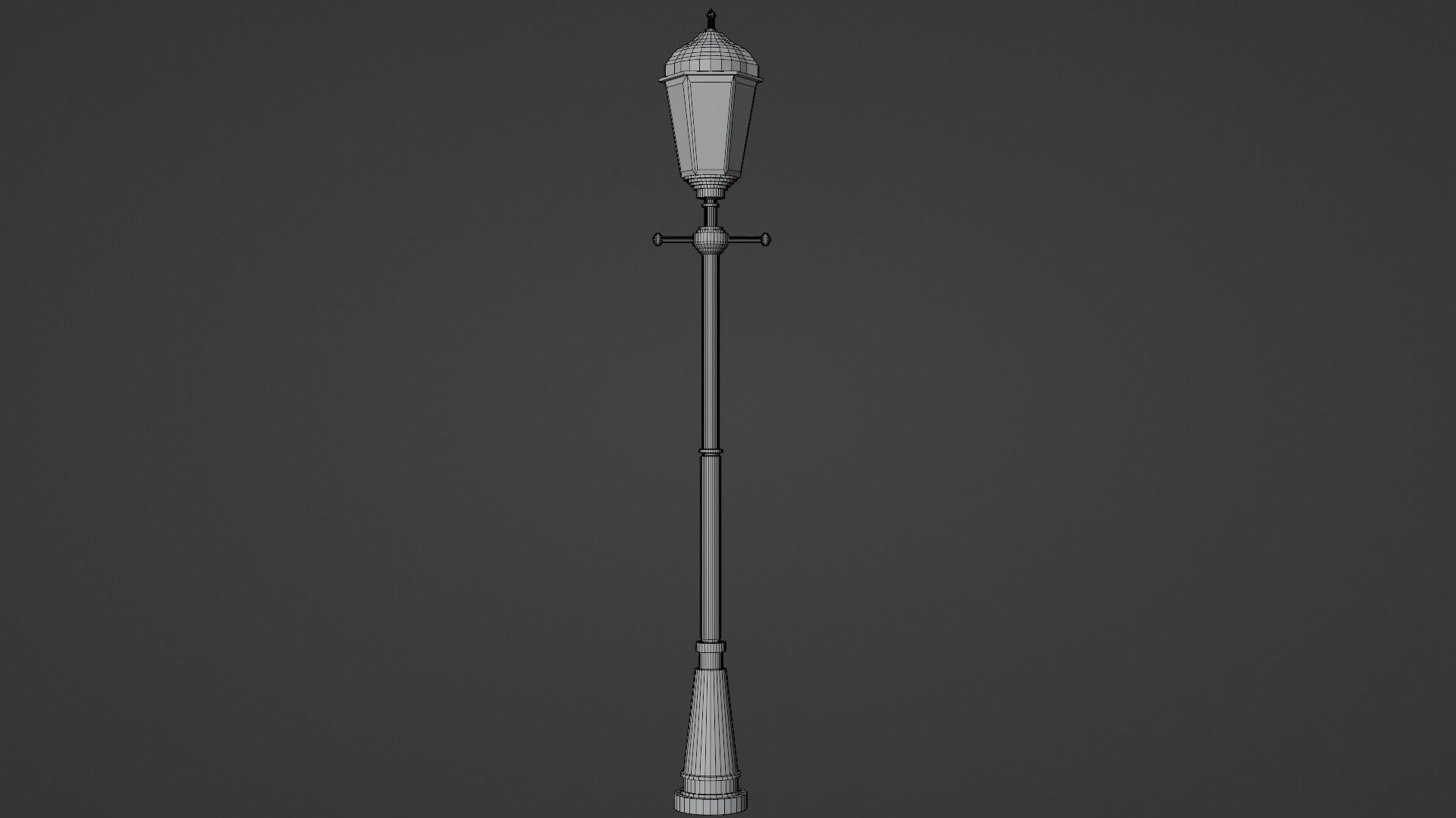 Lantern in the park with light PBR  Game-ready Low-poly 3D model_9