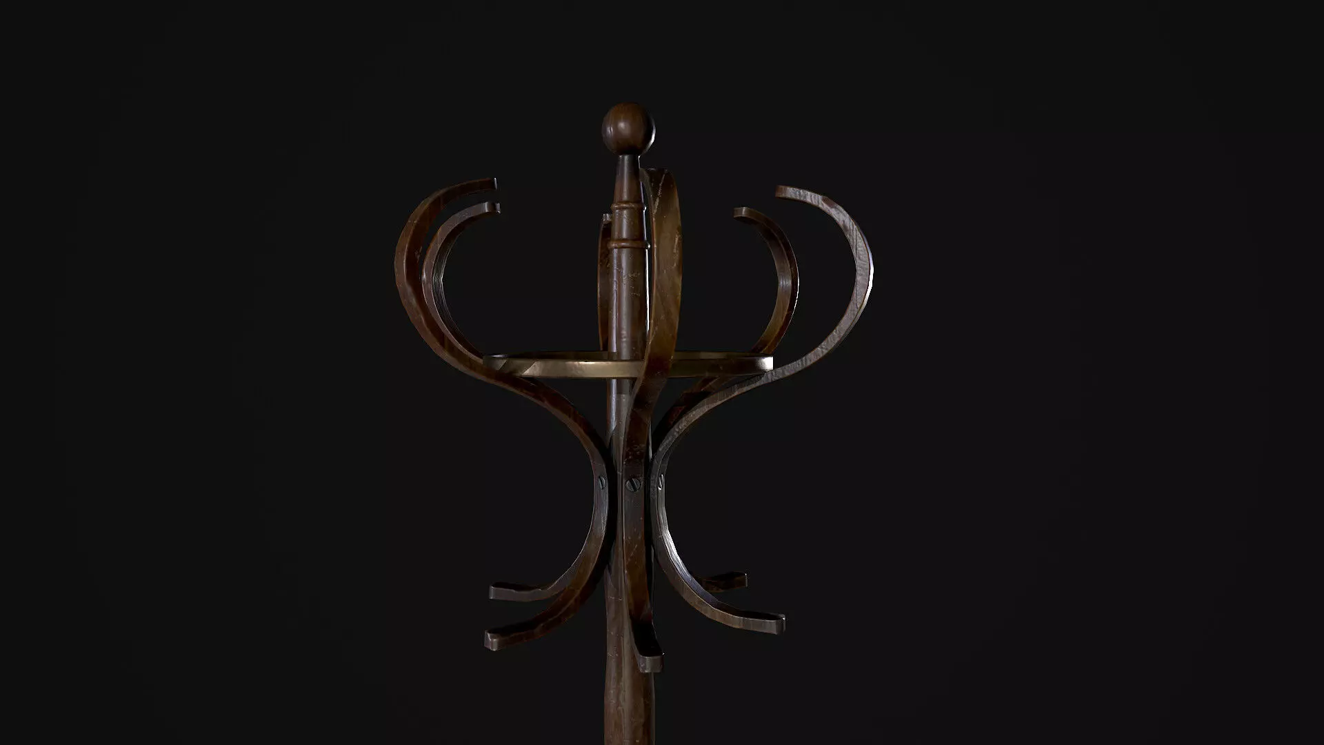 coat hanger Low-poly 3D model_0