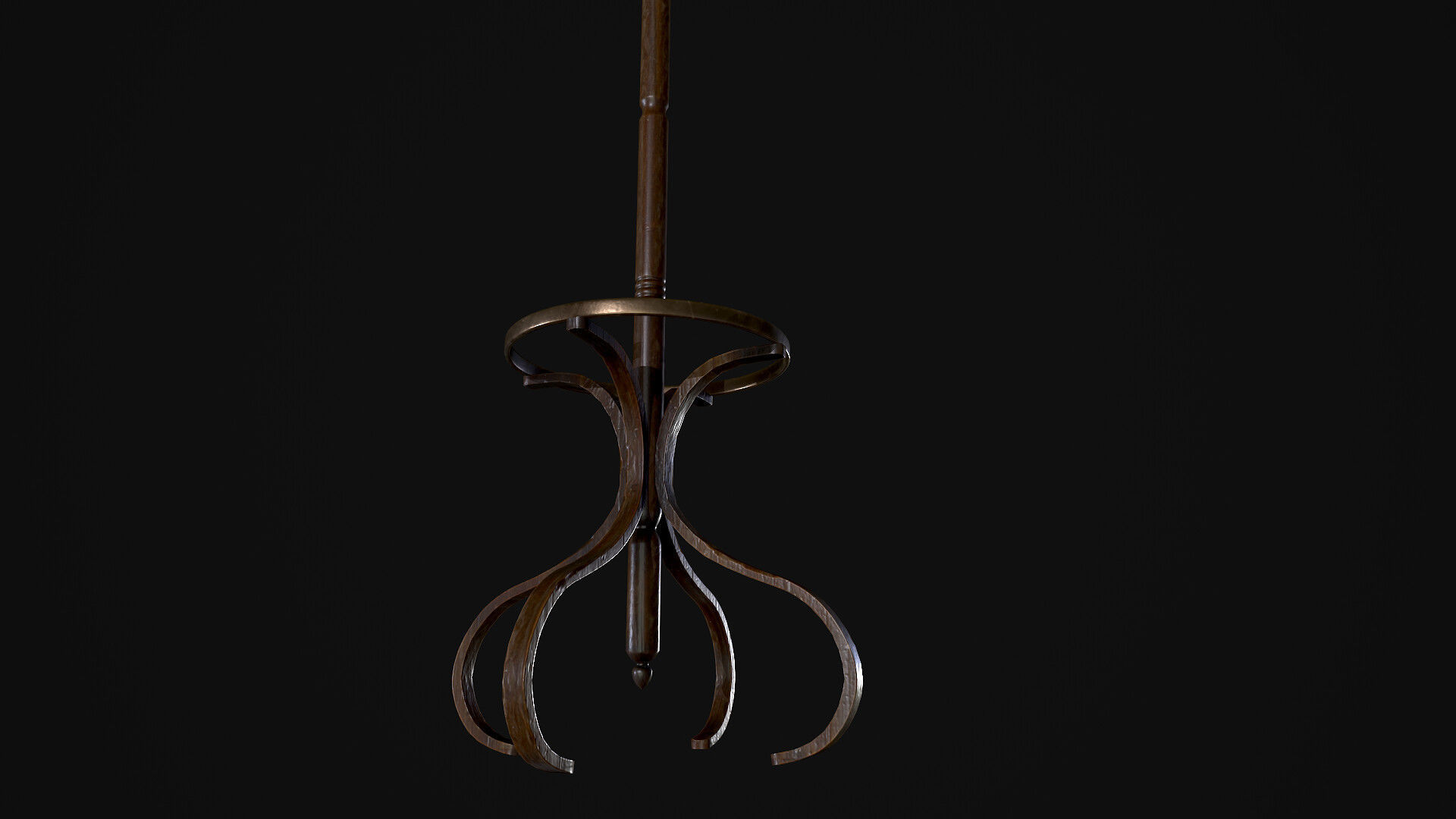 coat hanger Low-poly 3D model_1