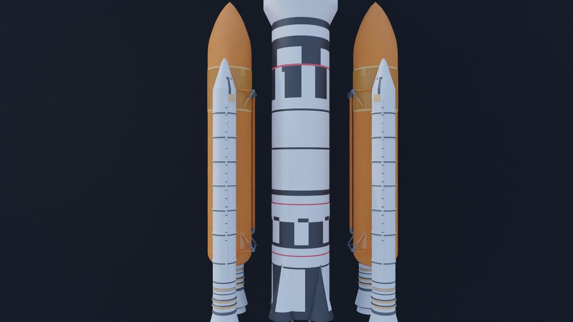 Jupiter III-X Rocket  3D model_4