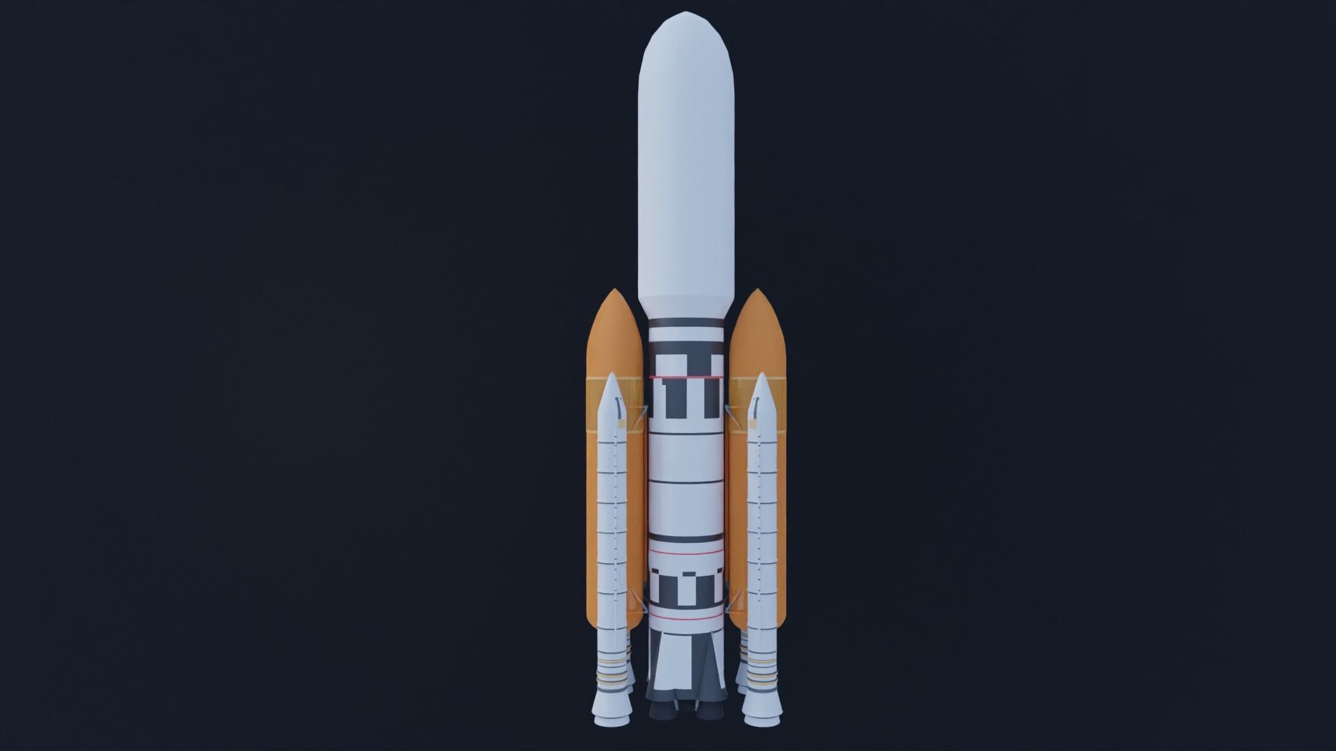 Jupiter III-X Rocket  3D model_3