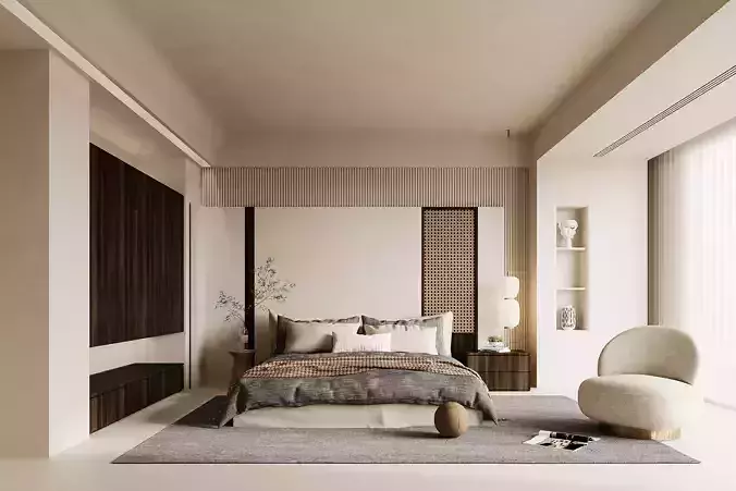 Bedroom Corona Renderer 3D model 3D model