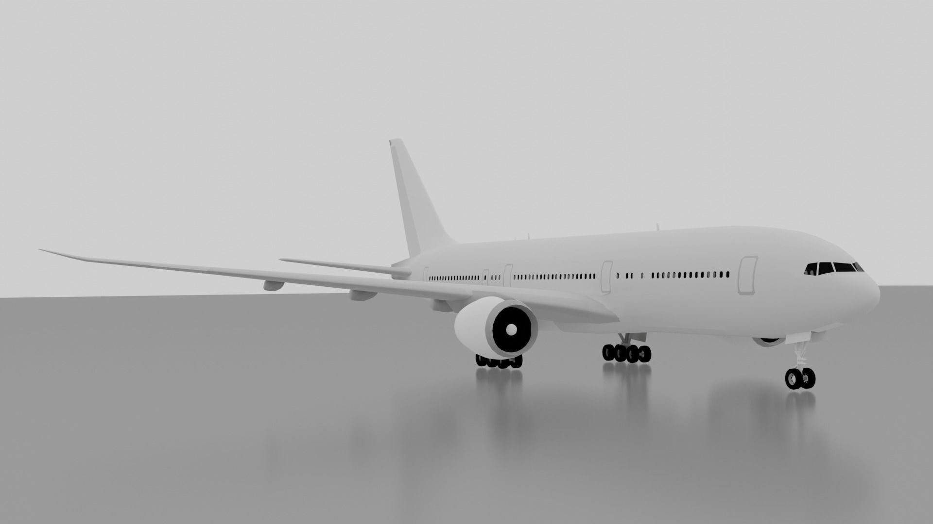 Boeing 777-200ER 3D model_2