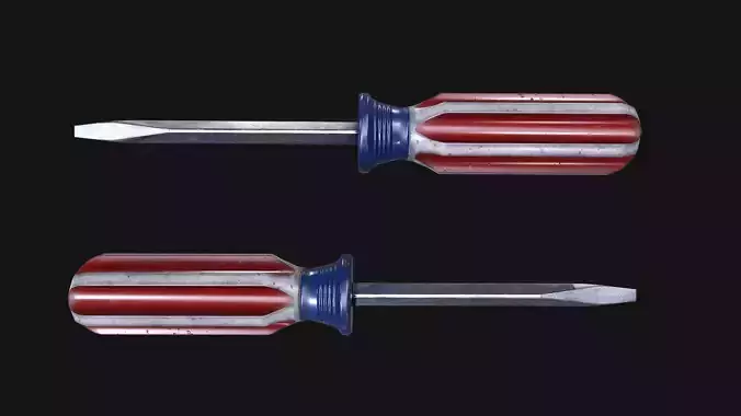Screwdriver Low-poly 3D model