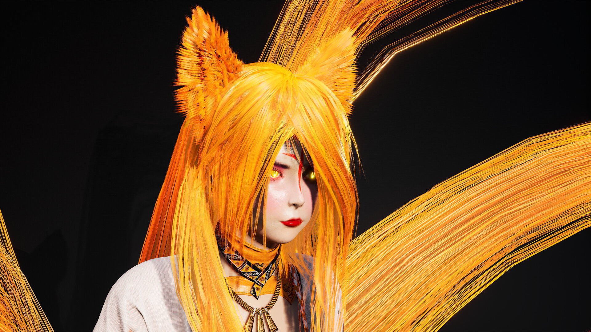 Kitsune Low-poly 3D model_24