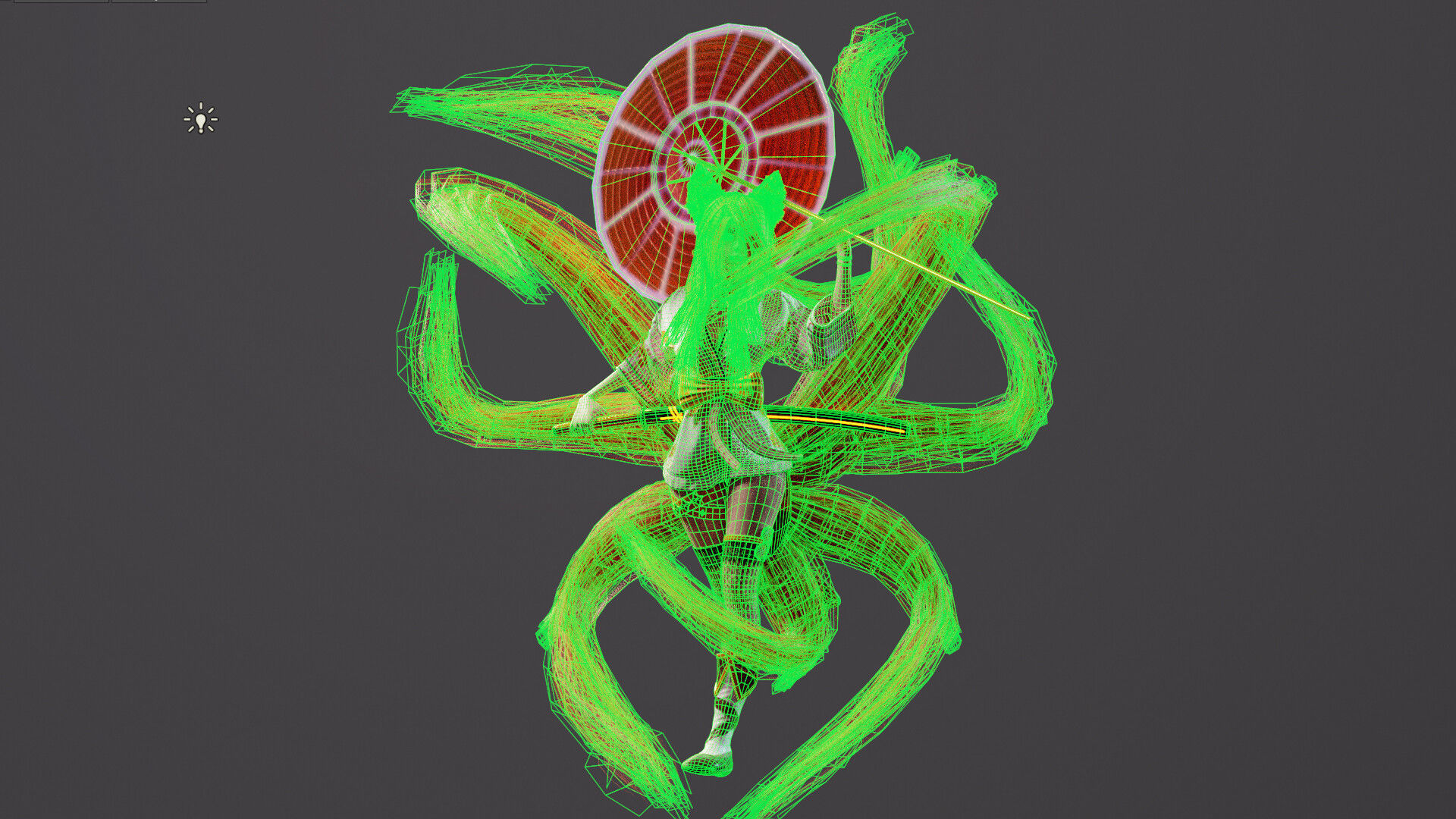 Kitsune Low-poly 3D model_14