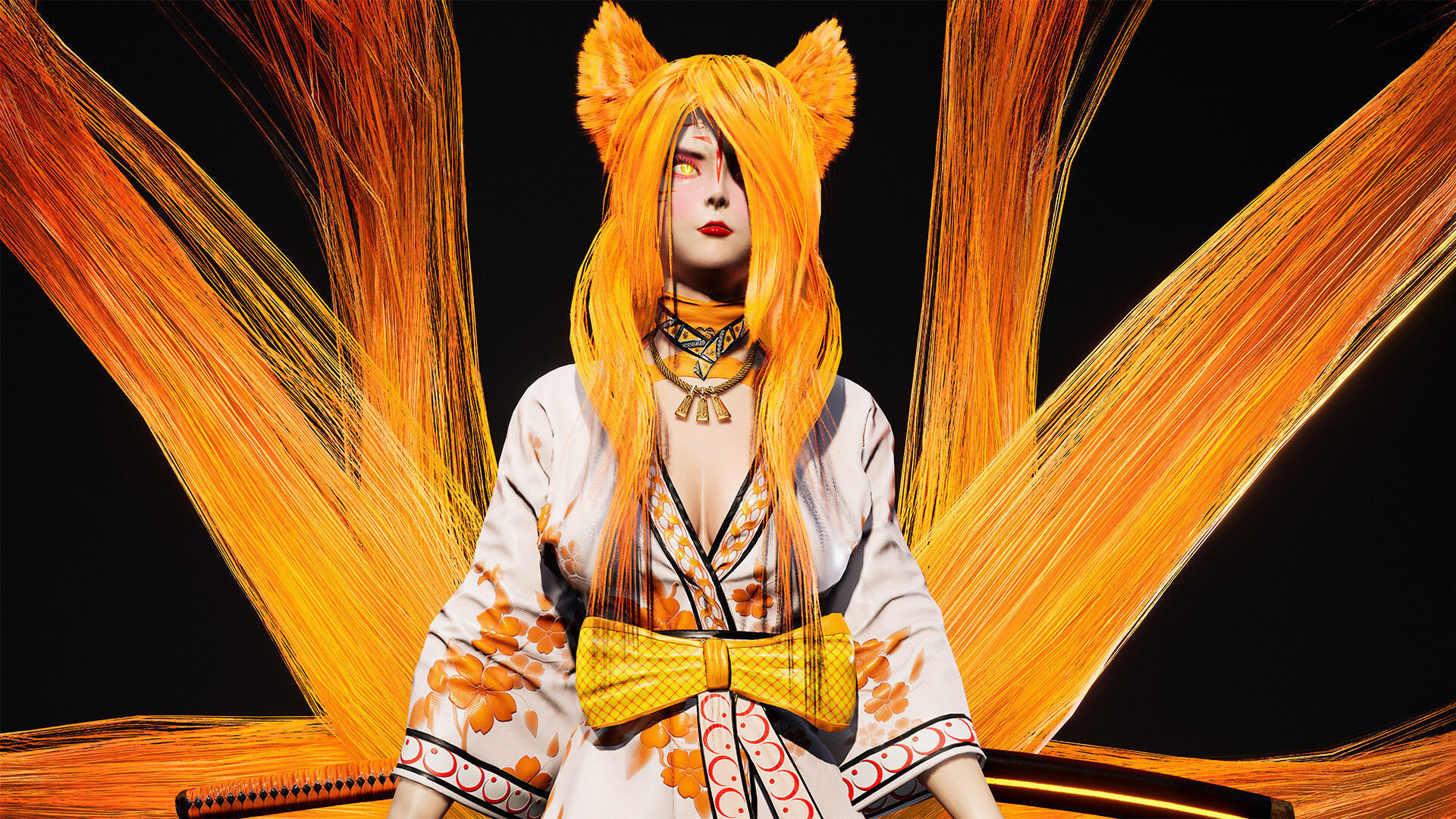 Kitsune Low-poly 3D model_21