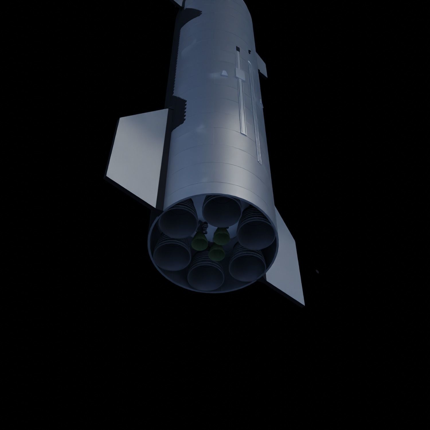 Ship 24 And  Booster 7 3D model_1