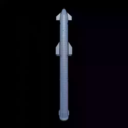 Ship 24 And  Booster 7 3D model
