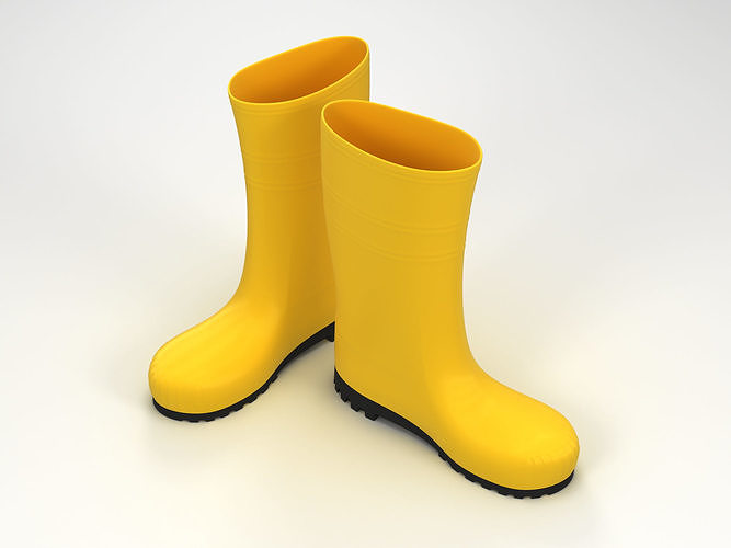 Wellington Rain Boots 3D model
