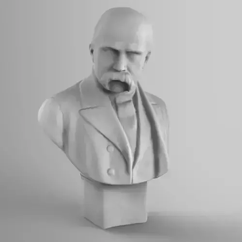 3D Sculpture of Taras Shevchenko Low-poly 3D model