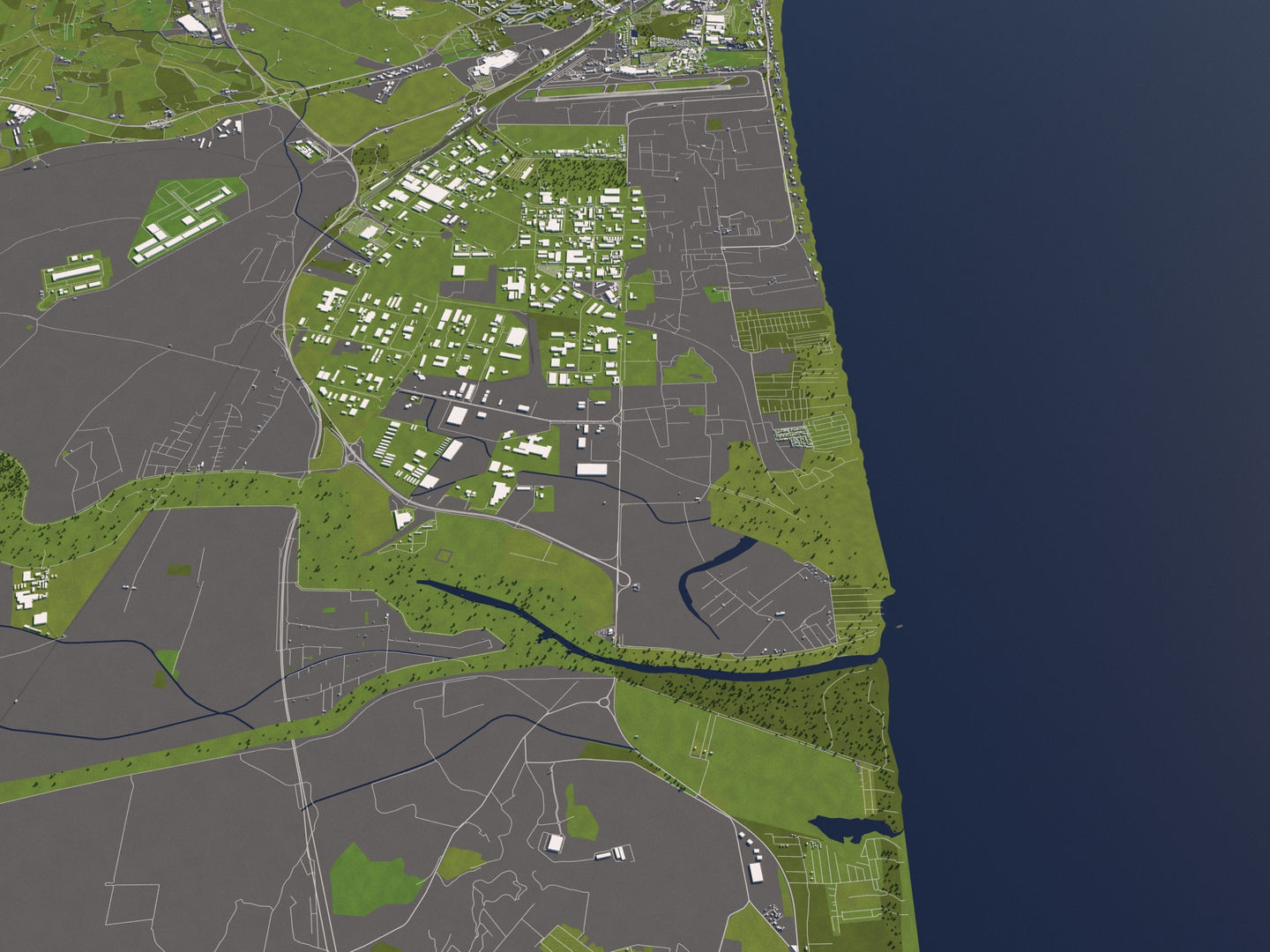 Catania Italy 50x50km City Map 3D Model 3D model_6