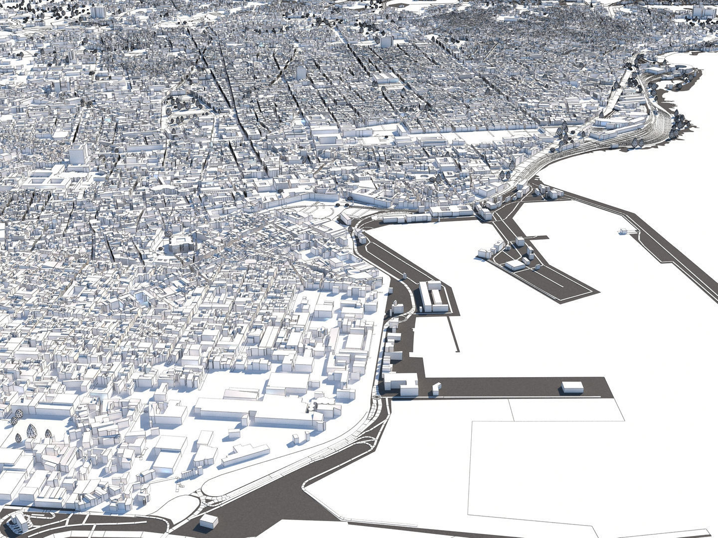 Catania Italy 50x50km City Map 3D Model 3D model_25