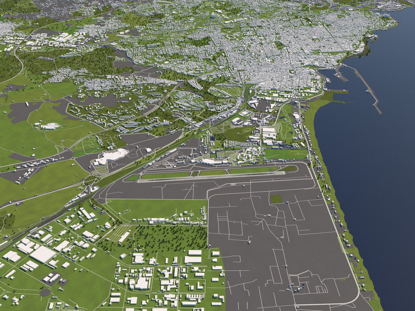 Catania Italy 50x50km City Map 3D Model 3D model_7