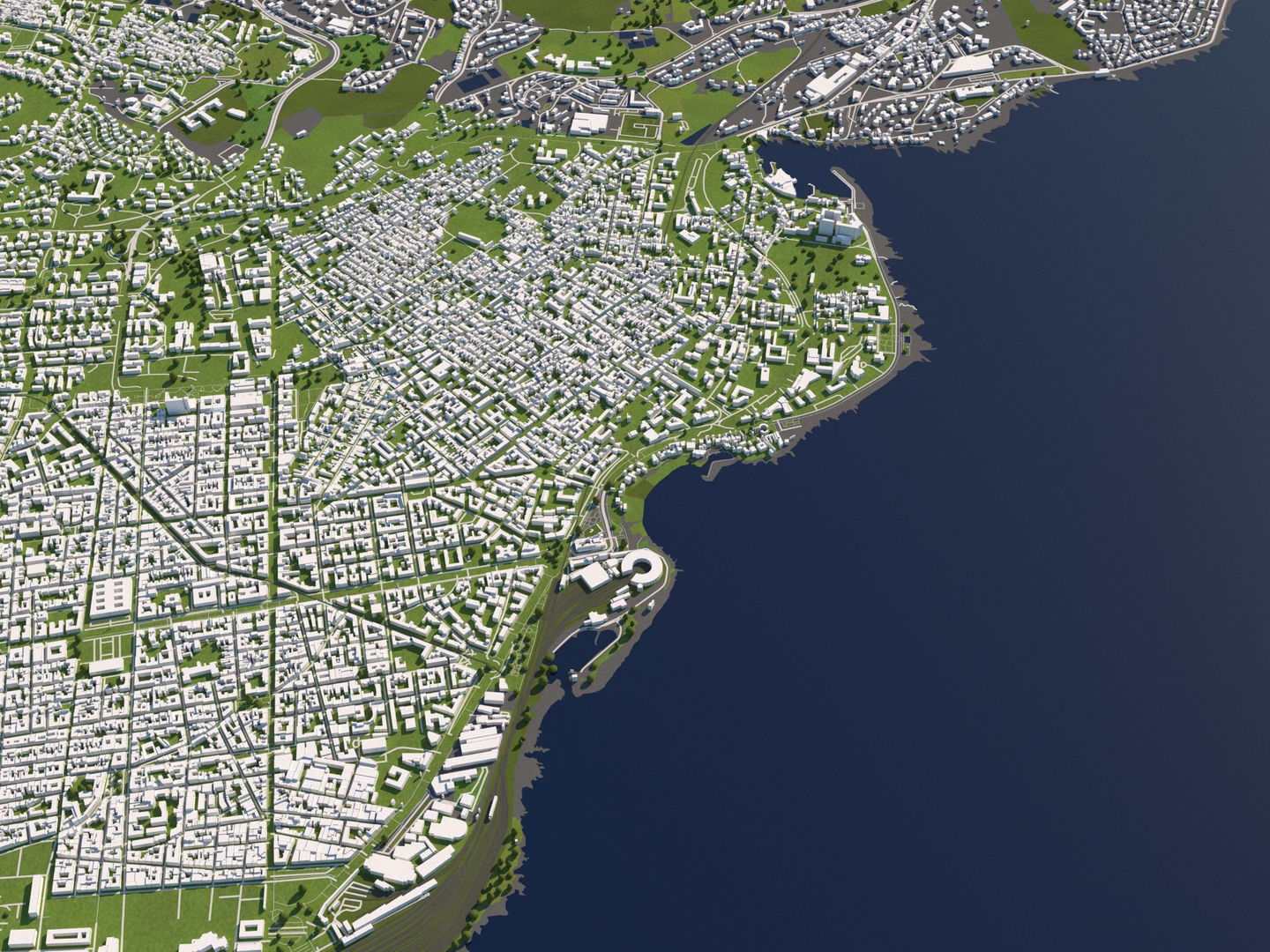 Catania Italy 50x50km City Map 3D Model 3D model_5