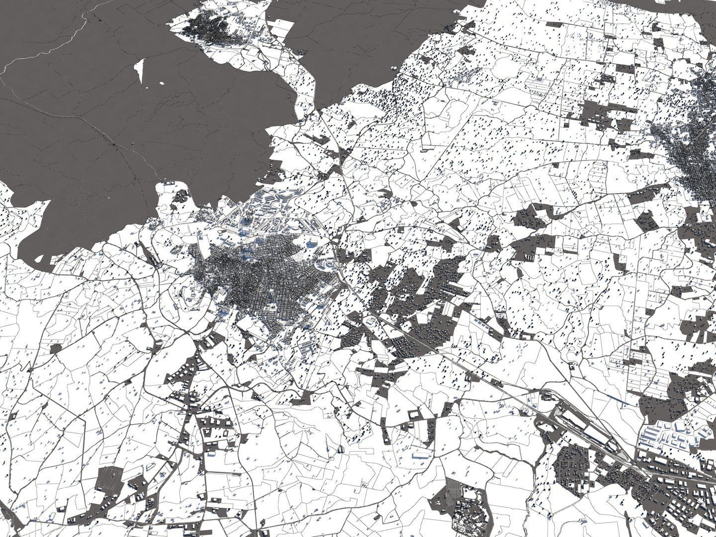 Catania Italy 50x50km City Map 3D Model 3D model_26