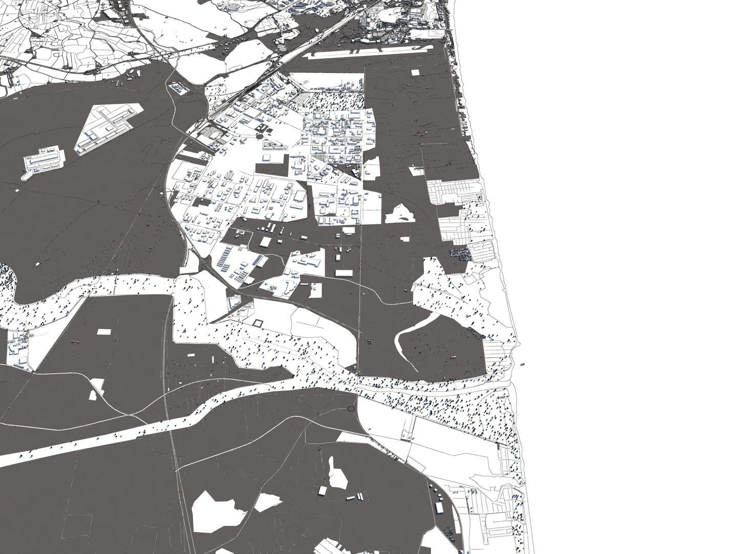 Catania Italy 50x50km City Map 3D Model 3D model_23