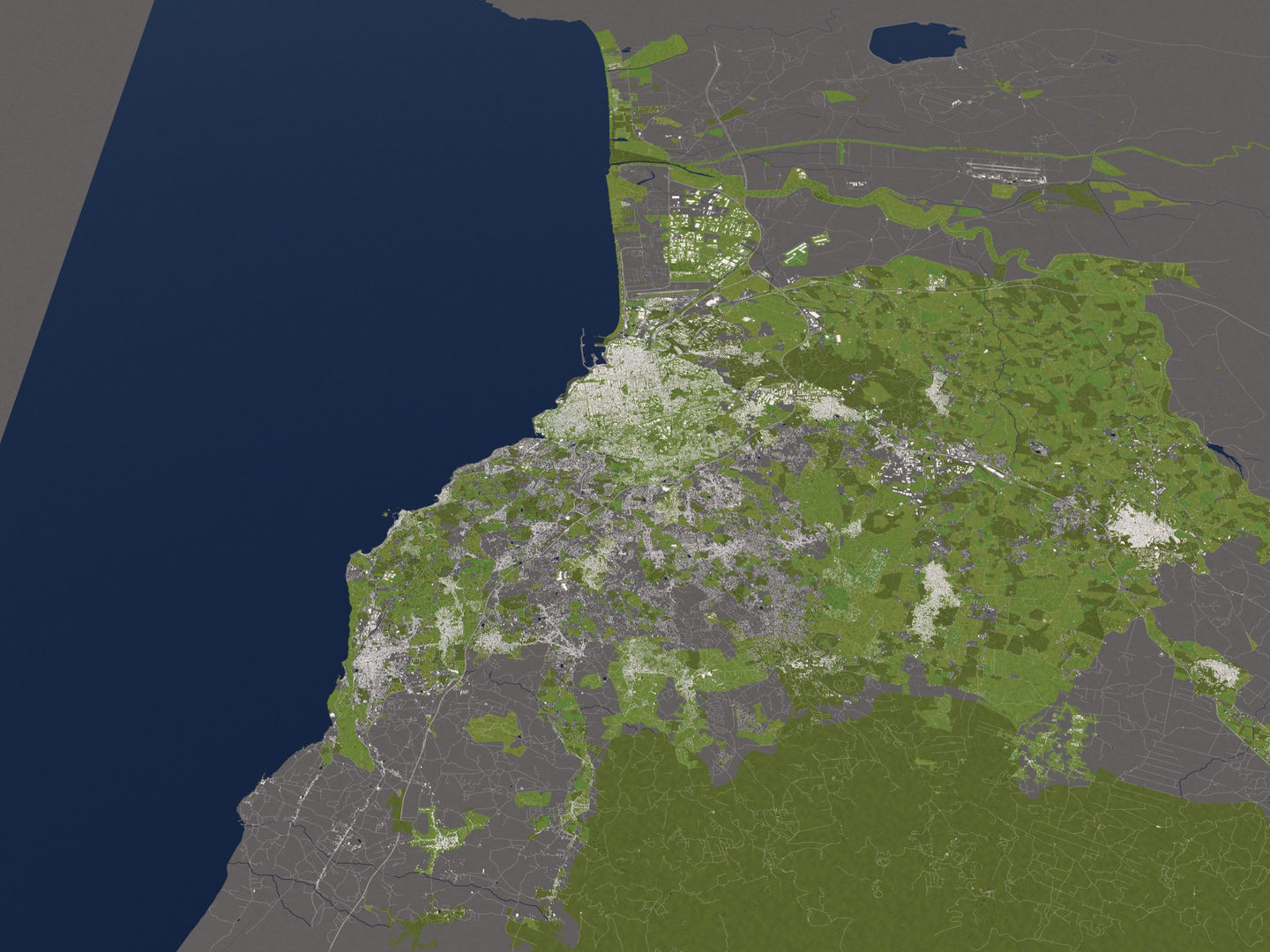 Catania Italy 50x50km City Map 3D Model 3D model_14