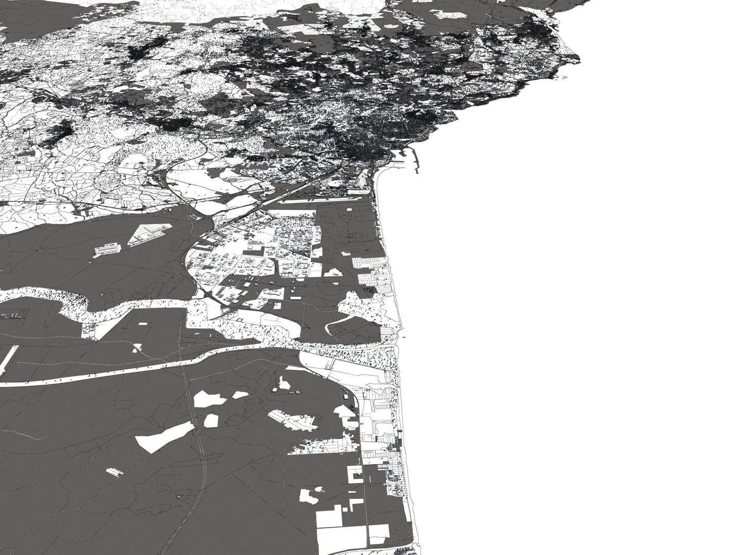 Catania Italy 50x50km City Map 3D Model 3D model_17