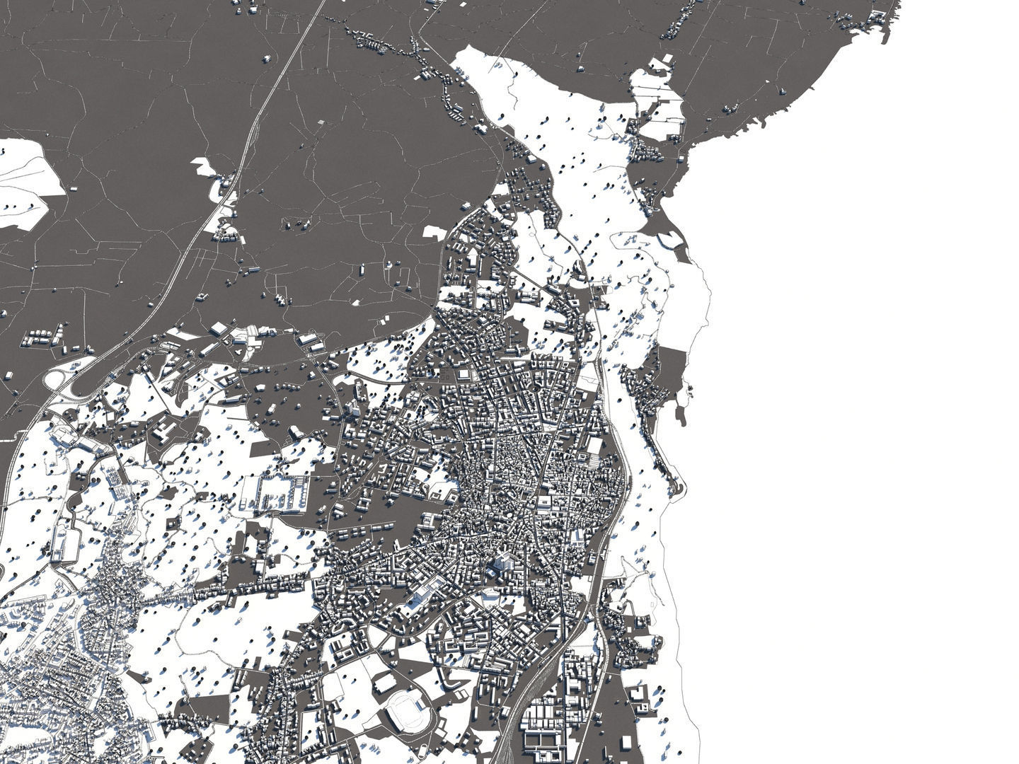 Catania Italy 50x50km City Map 3D Model 3D model_21