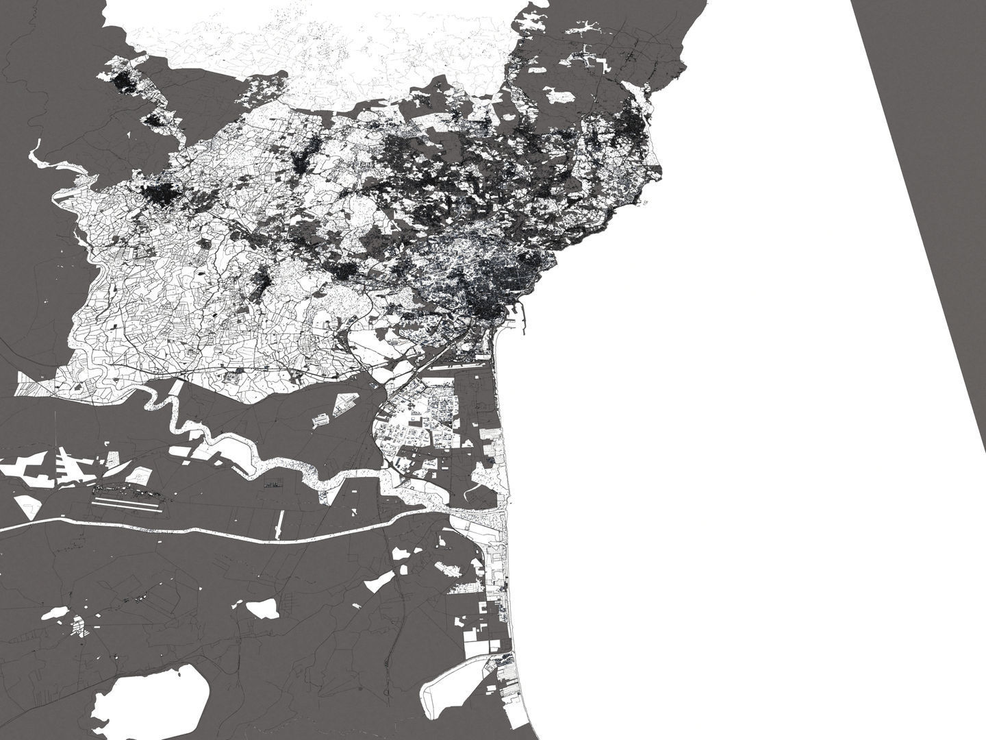 Catania Italy 50x50km City Map 3D Model 3D model_18