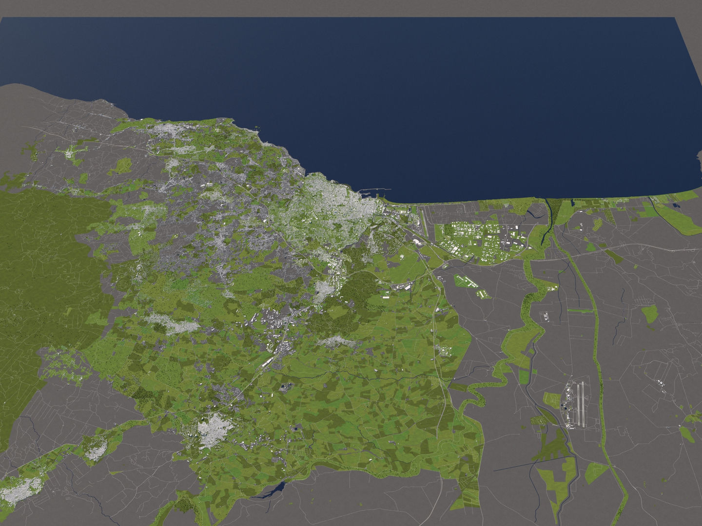 Catania Italy 50x50km City Map 3D Model 3D model_13