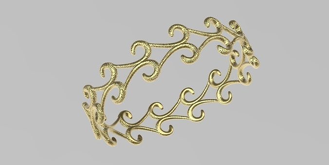 TEXTURED BANGLE STL VERIFIED 3D print model