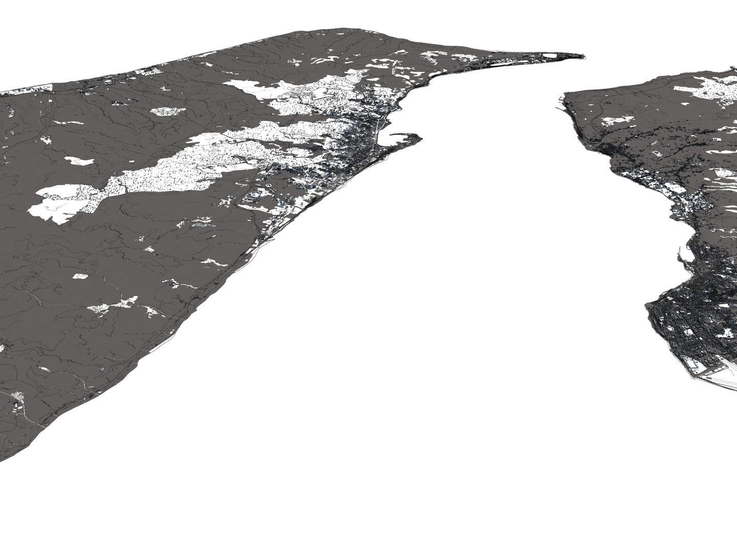 Messina Italy 50x50km City Map 3D Model 3D model_17