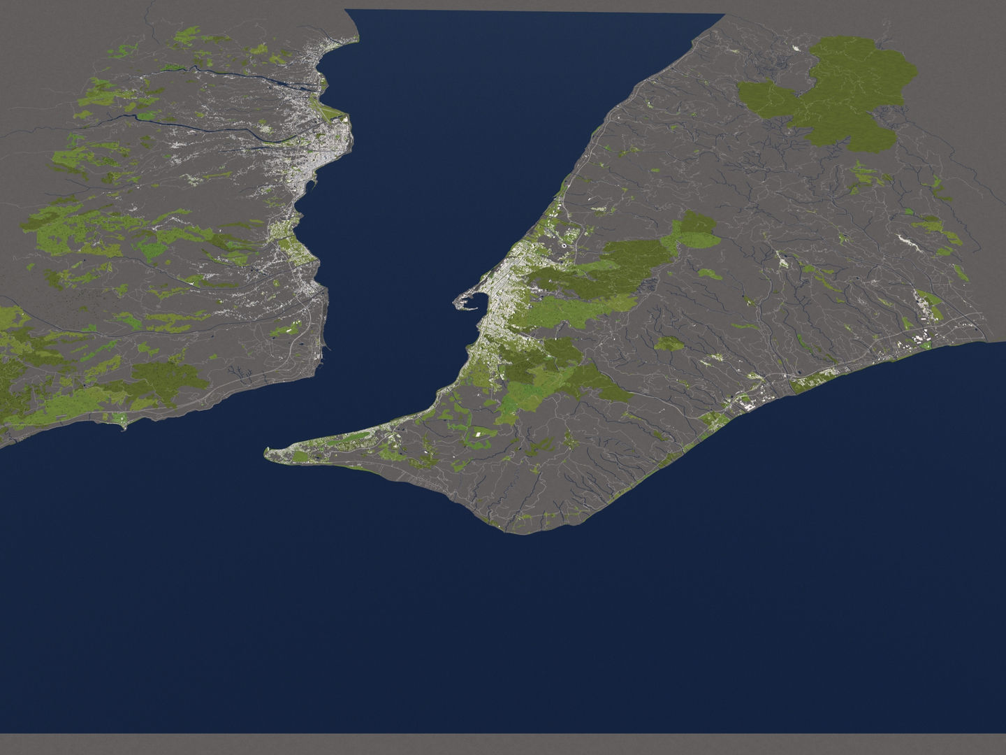 Messina Italy 50x50km City Map 3D Model 3D model_14