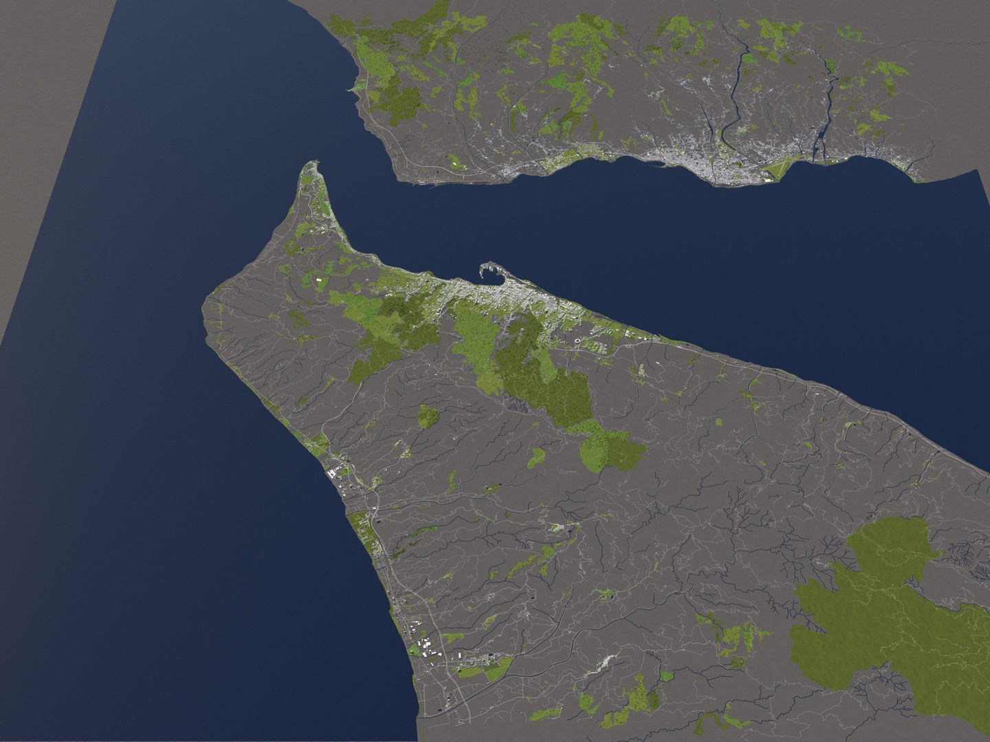 Messina Italy 50x50km City Map 3D Model 3D model_13