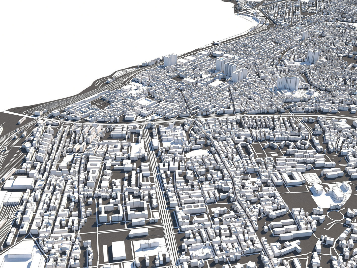 Messina Italy 50x50km City Map 3D Model 3D model_26
