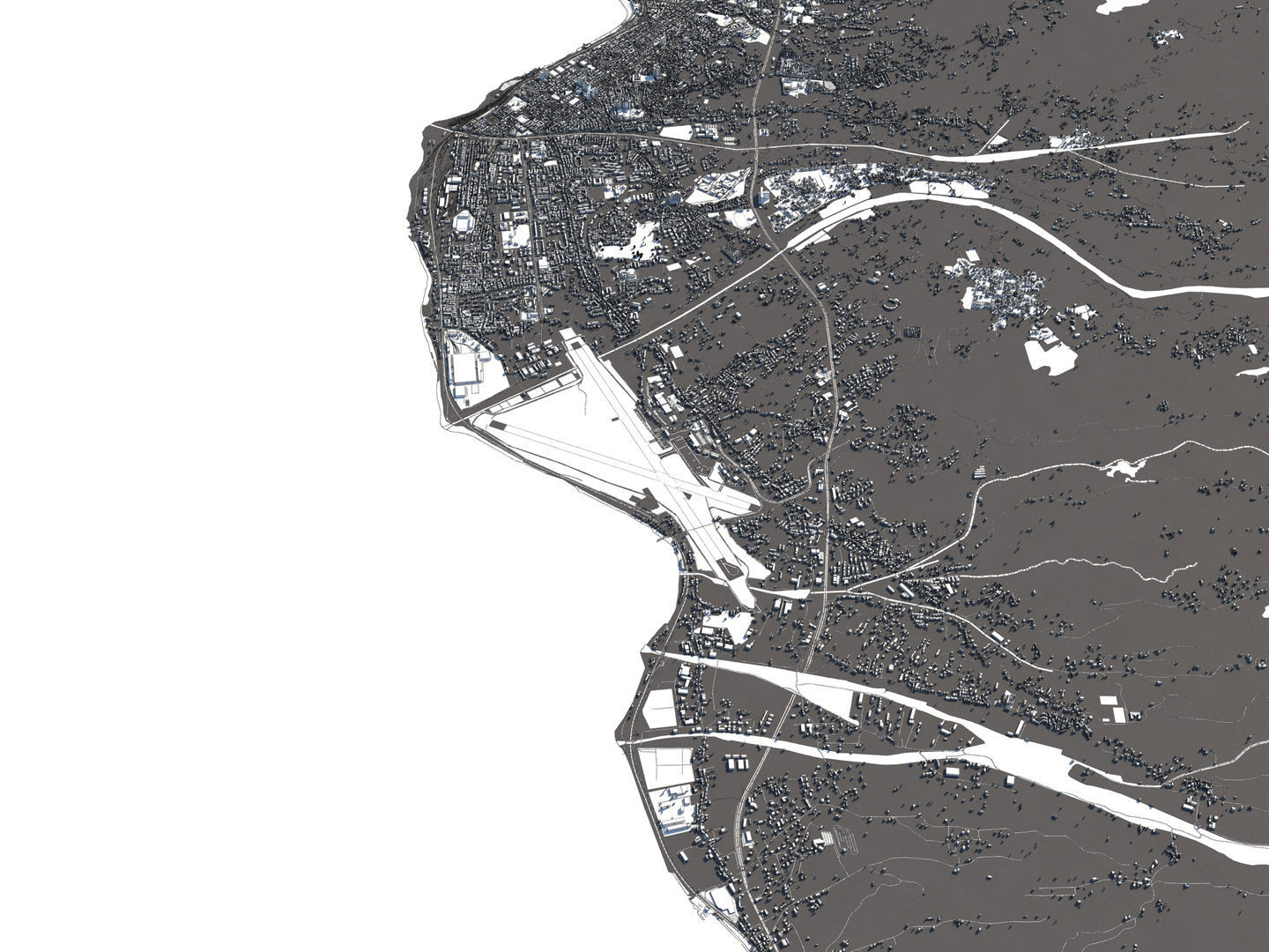 Messina Italy 50x50km City Map 3D Model 3D model_24