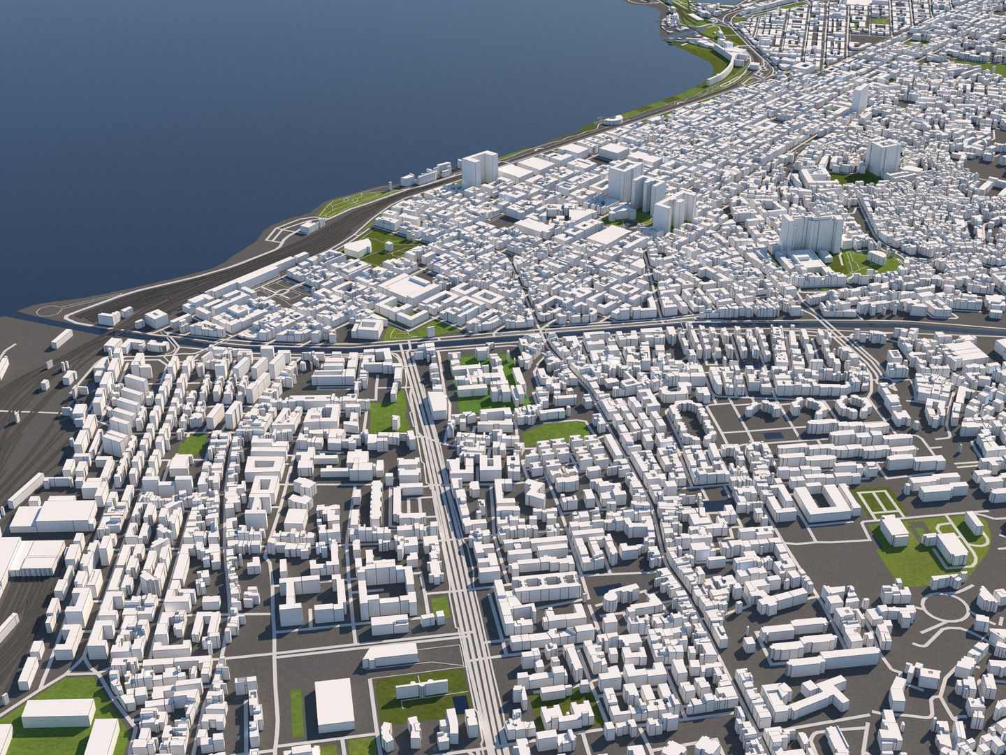 Messina Italy 50x50km City Map 3D Model 3D model_5