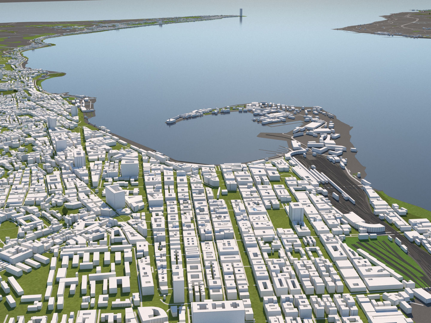 Messina Italy 50x50km City Map 3D Model 3D model_6